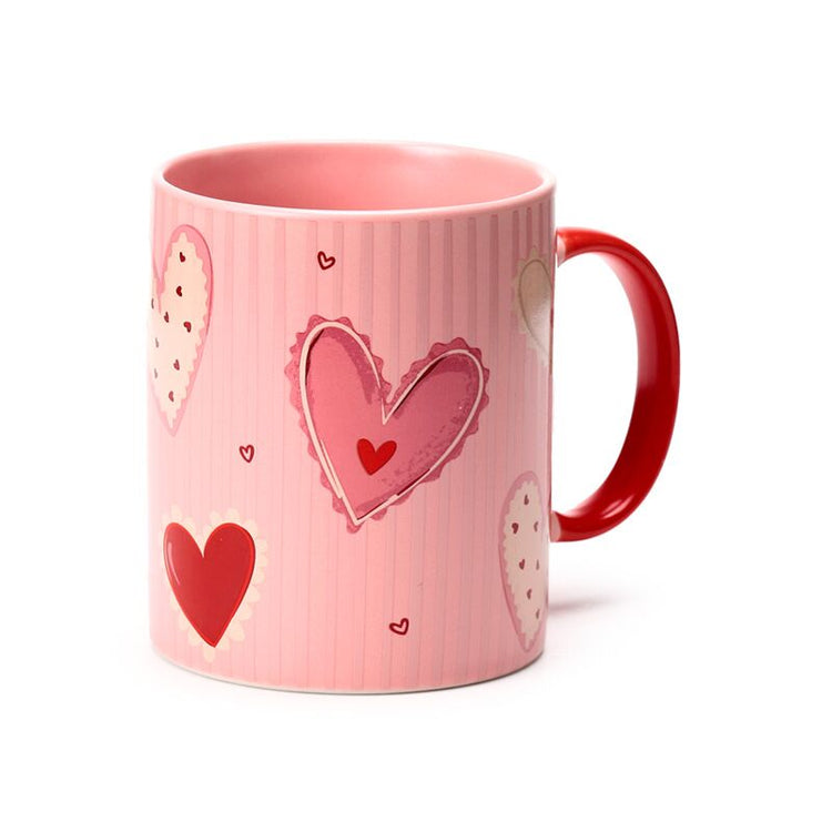 Amore-Herzen-Porzellanbecher