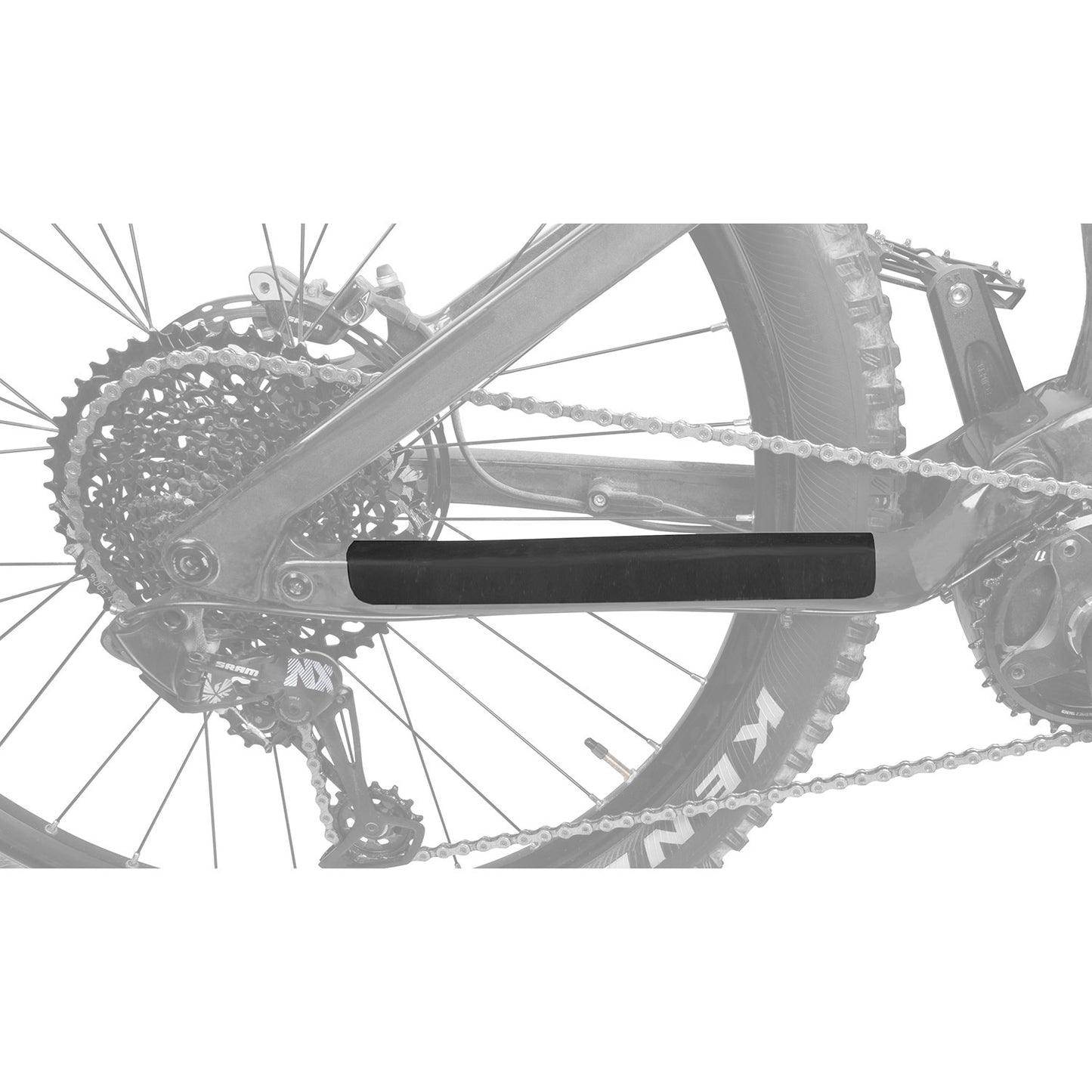 Messingbager M-Wave Chainstay Protector Cut-to-Fit-Rahmen Silikon Schwarz