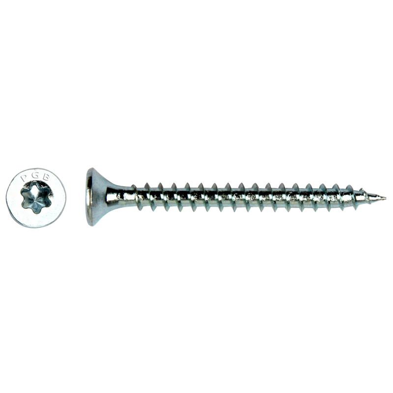 PGB-Fasteners Universal-Spanplattenschraube VK-T Vollgewinde Senkkopf ø4,0x70 ZN TX20 | 200 Stück | pgwvtv001004000703