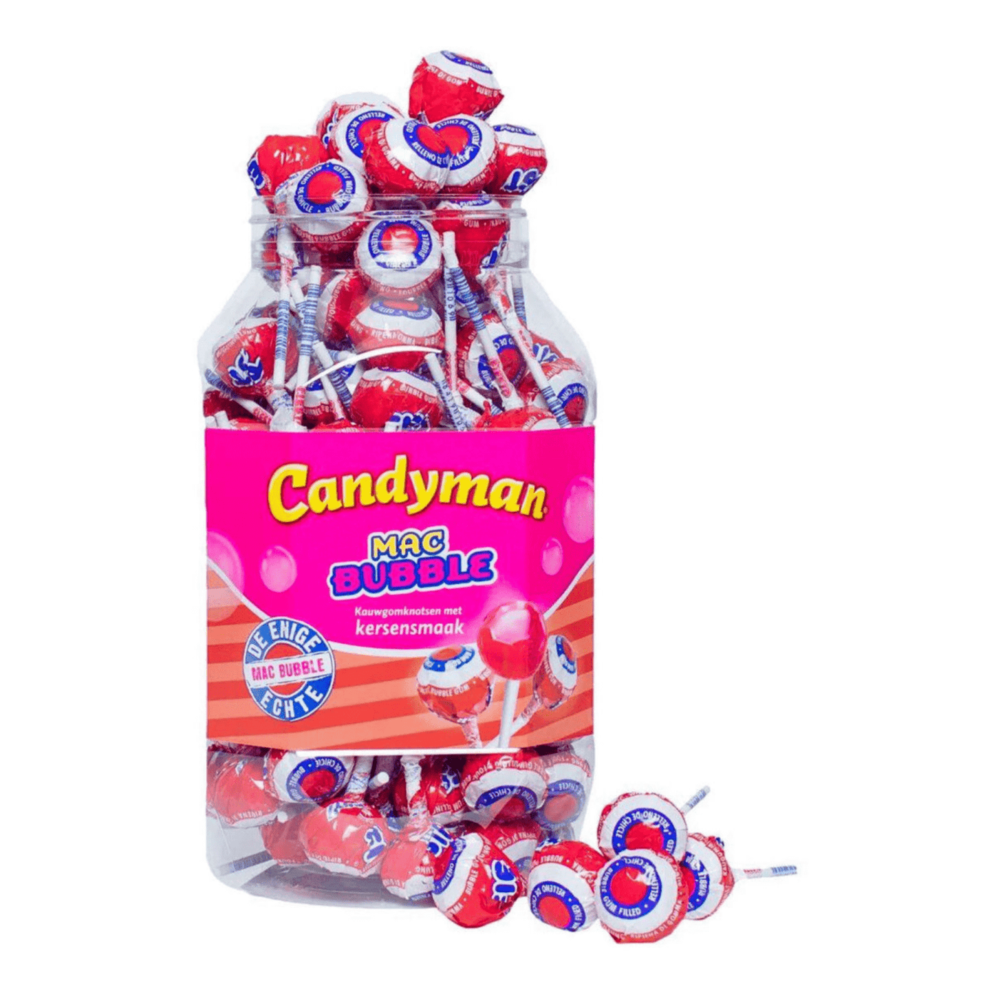 Candyman Mac Bubble Cherry Lutscher (100 Stück)