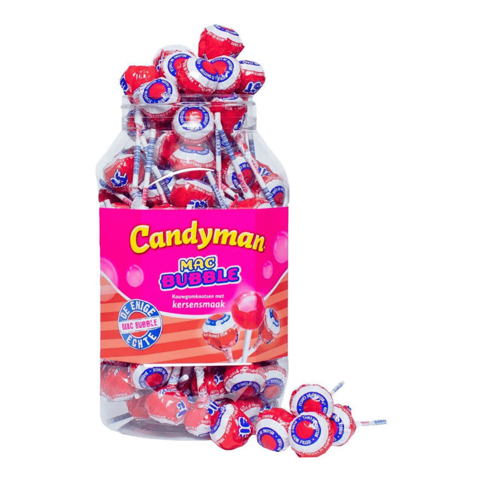 Candyman Mac Bubble Cherry Lutscher (100 Stück)
