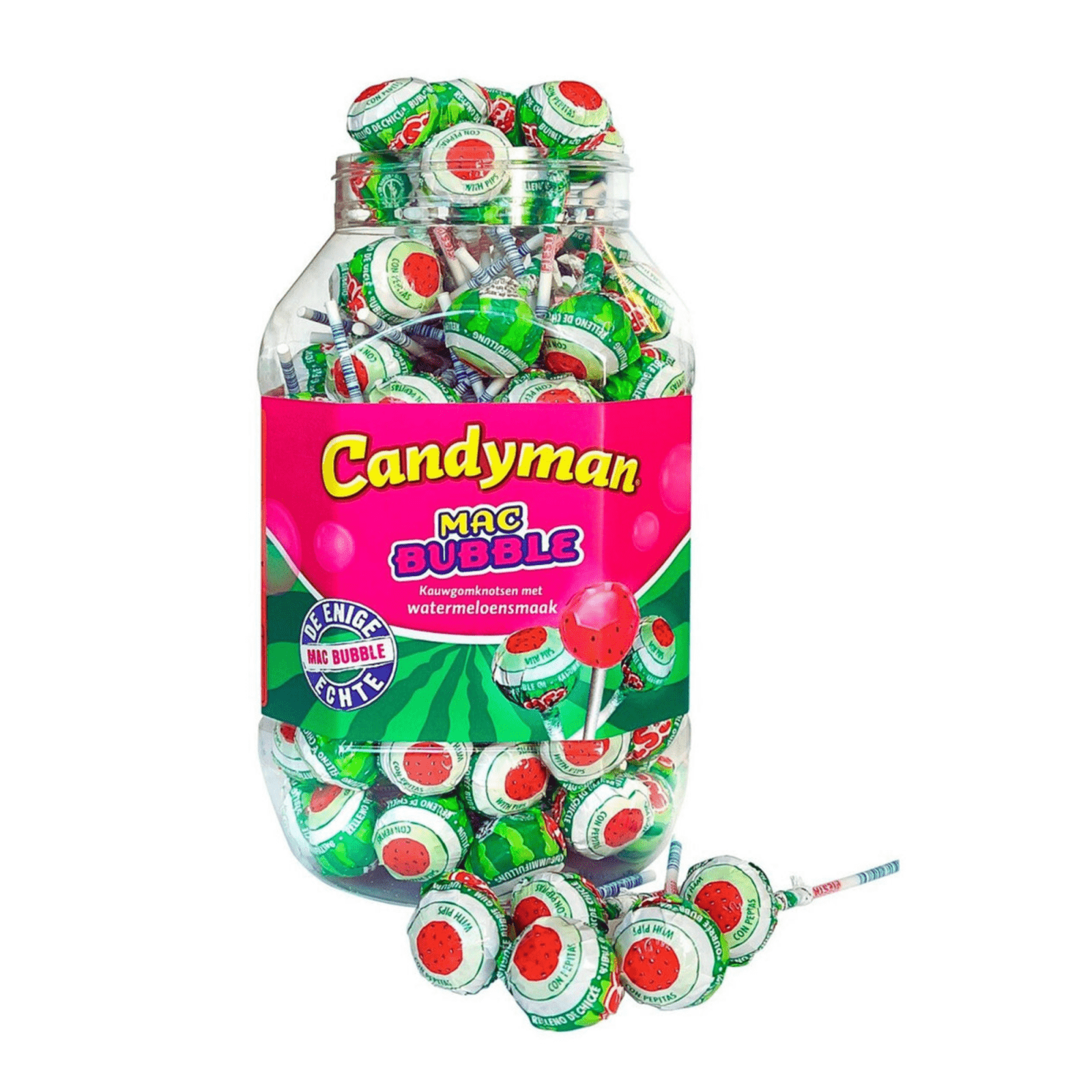 Candyman Mac Bubble Wassermelonen-Lutscher (100 Stück)