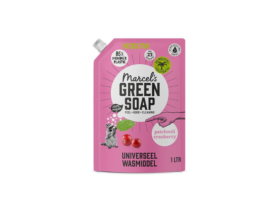 Marcels Green Soap Waschmittel Patchouli Cranberry Navulzak 1 Liter