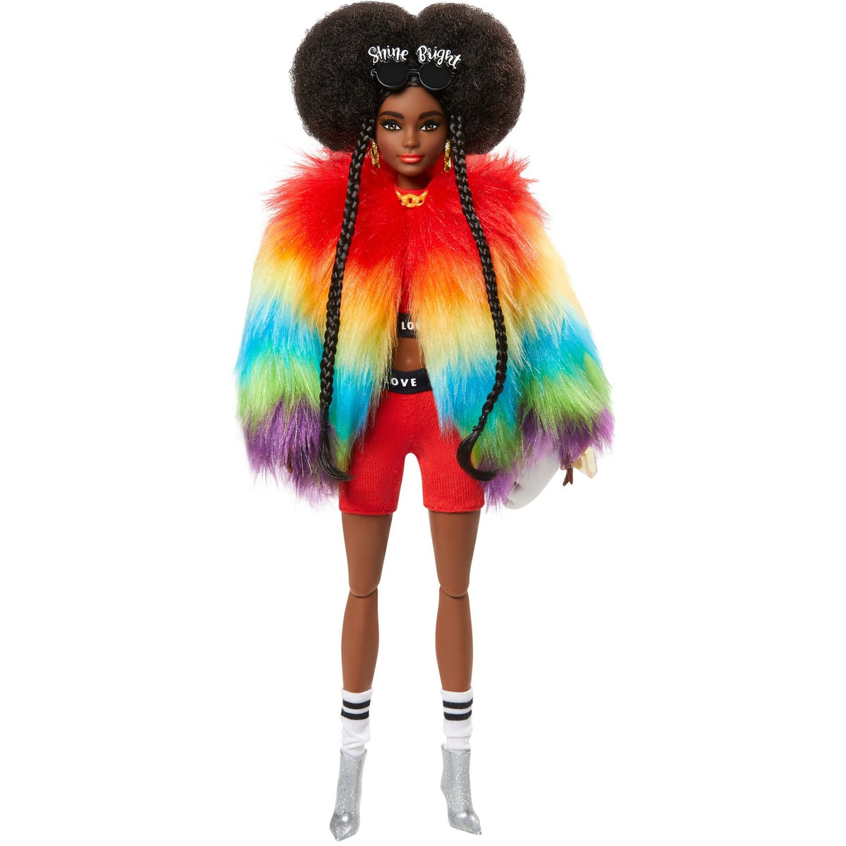 Mattel Extra Doll 1 Regenbogenmantel mit Pudel