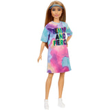 Mattel Fashionistas Doll 159 Tie-Dye-T-Shirt-Kleid - afbeelding 1