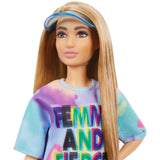 Mattel Fashionistas Doll 159 Tie-Dye-T-Shirt-Kleid - afbeelding 4