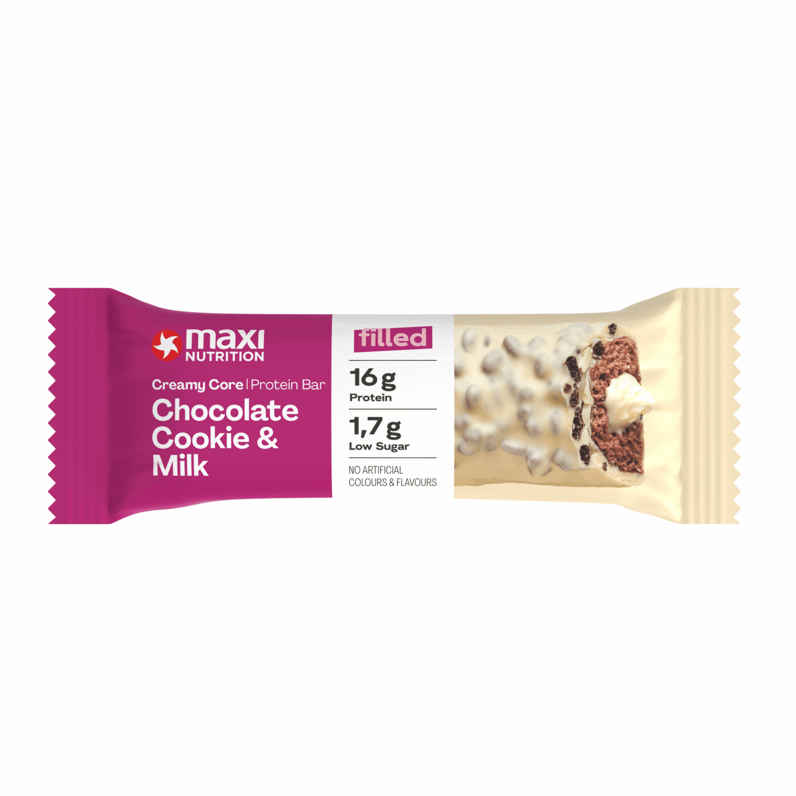 Maxi Nutrition Maxinutrition cremiger Kernproteinriegel Schokoladenkeksmilch (12x 45g)