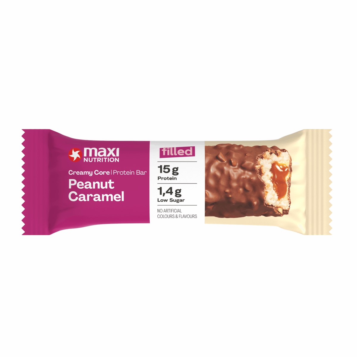 Maxi Nutrition Maxinutrition Cremiger Kernproteinriegel Erdnuss-Karamell (12x 45g)