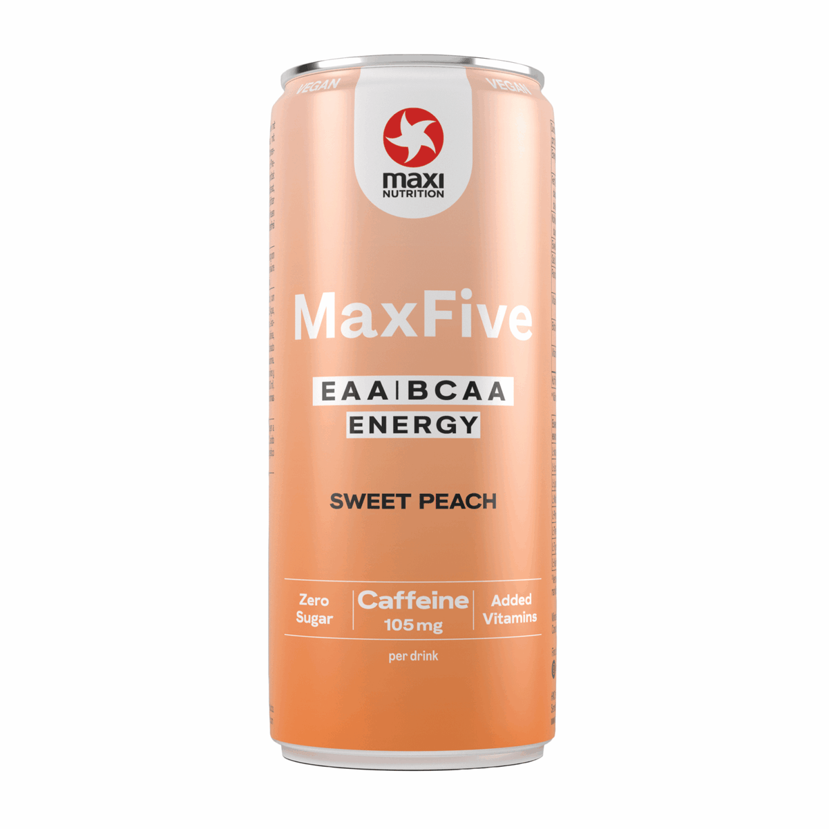 Maxi Nutrition Maxinutrition MaxFive EAA BCAA Energy Drink Pfirsich Dose (12x 330ml)