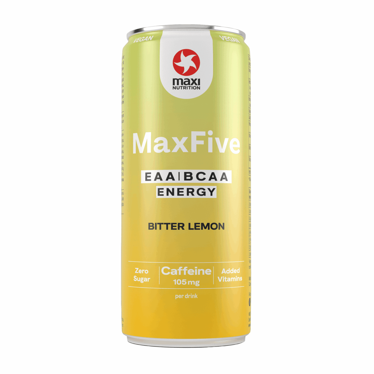 Maxi Nutrition Maxinutrition MaxFive Energy Drink Bitter Lemon Dose (12x 330ml)