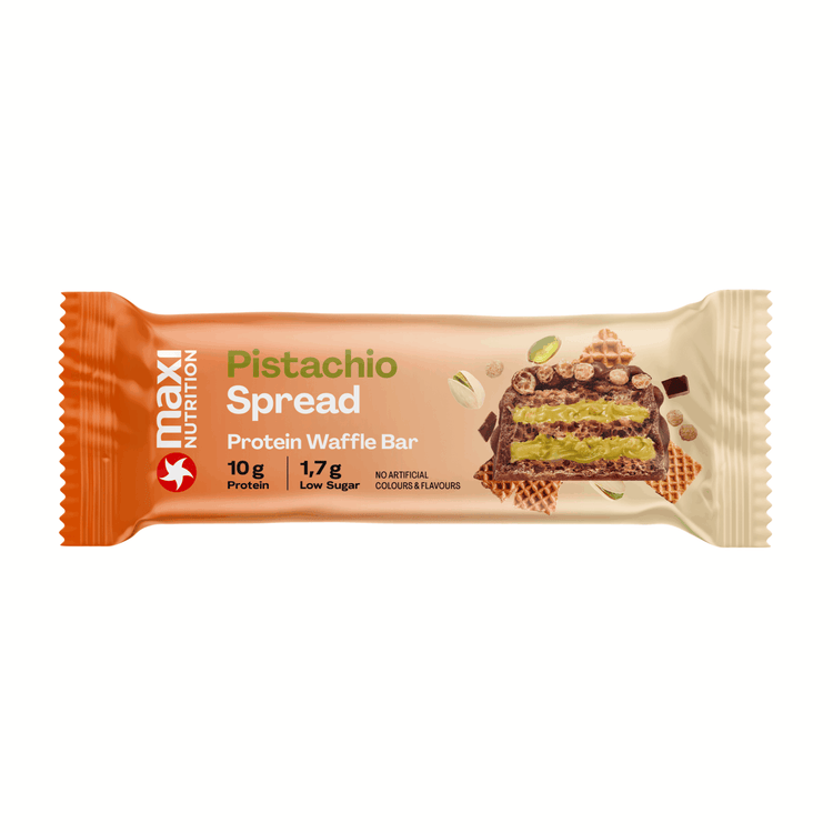 Maxi Nutrition Maxinutrition Waffelriegel Pistazien-Dubai-Schokolade (12x 40g)