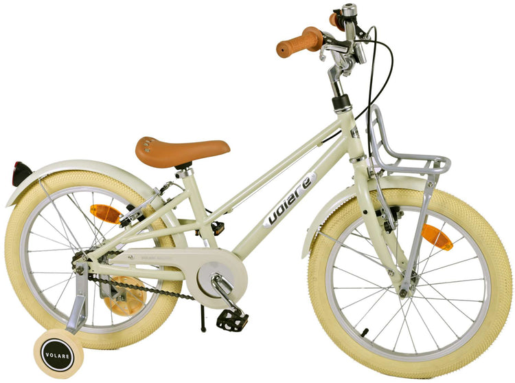 Volare Melody Children's Bicycle - Mädchen - 18 Zoll - Sand - Zwei Handbremsen