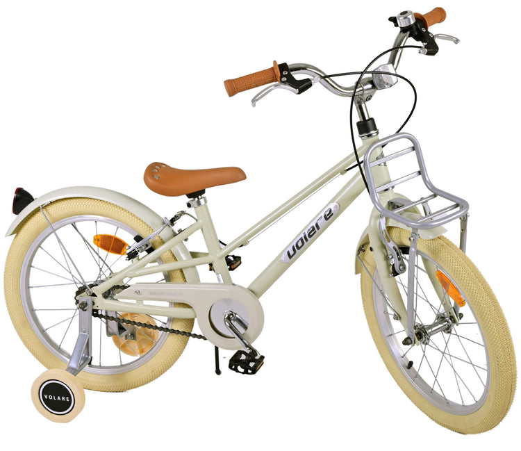 Volare Melody Children's Bicycle - Mädchen - 18 Zoll - Sand - Zwei Handbremsen