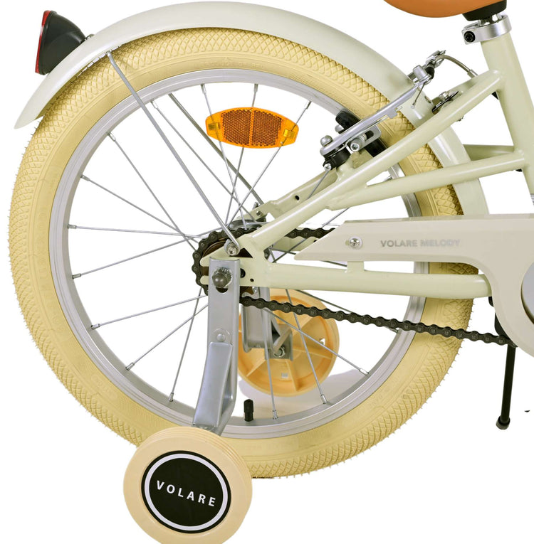 Volare Melody Children's Bicycle - Mädchen - 18 Zoll - Sand - Zwei Handbremsen