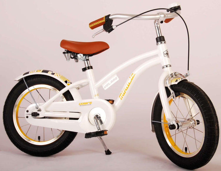 Volare Miracle Children's Bicycle - Mädchen - 14 Zoll - Weiß - Prime Collection