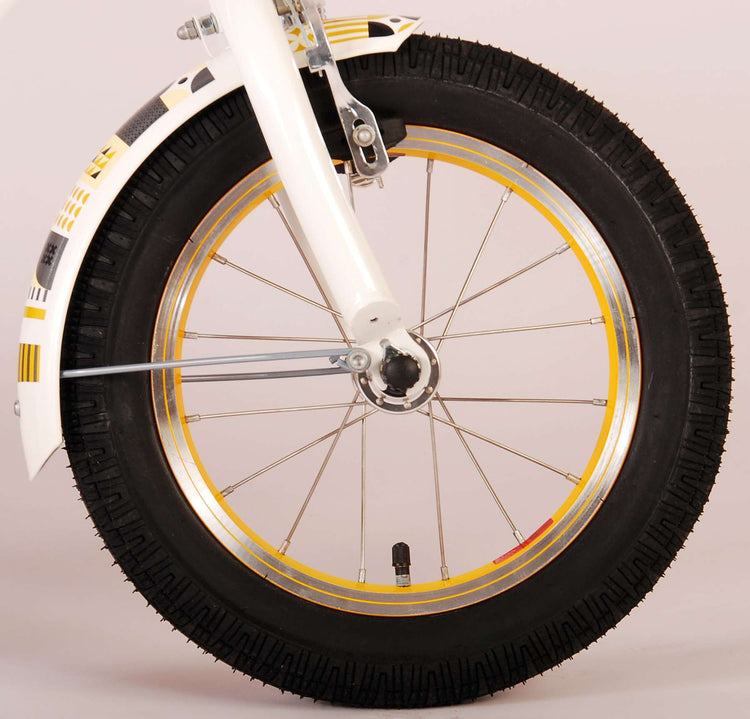 Volare Miracle Children's Bicycle - Mädchen - 14 Zoll - Weiß - Prime Collection