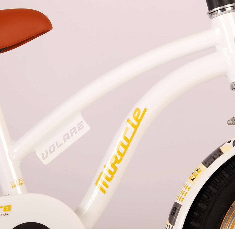 Volare Miracle Children's Bicycle - Mädchen - 14 Zoll - Weiß - Prime Collection