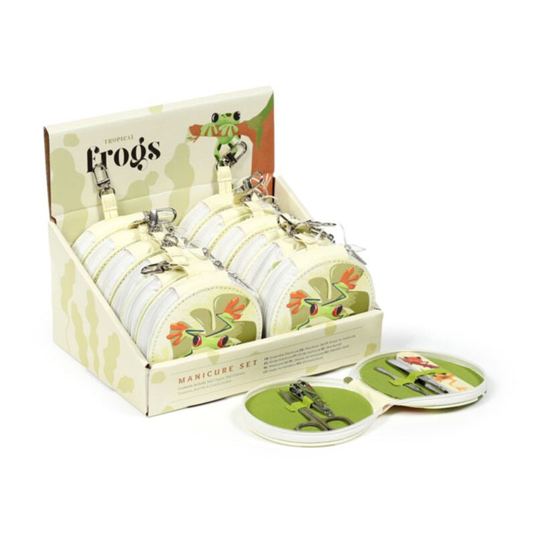 Tropische Frösche 5-teilige Maniküre-Set mit Reißverschluss