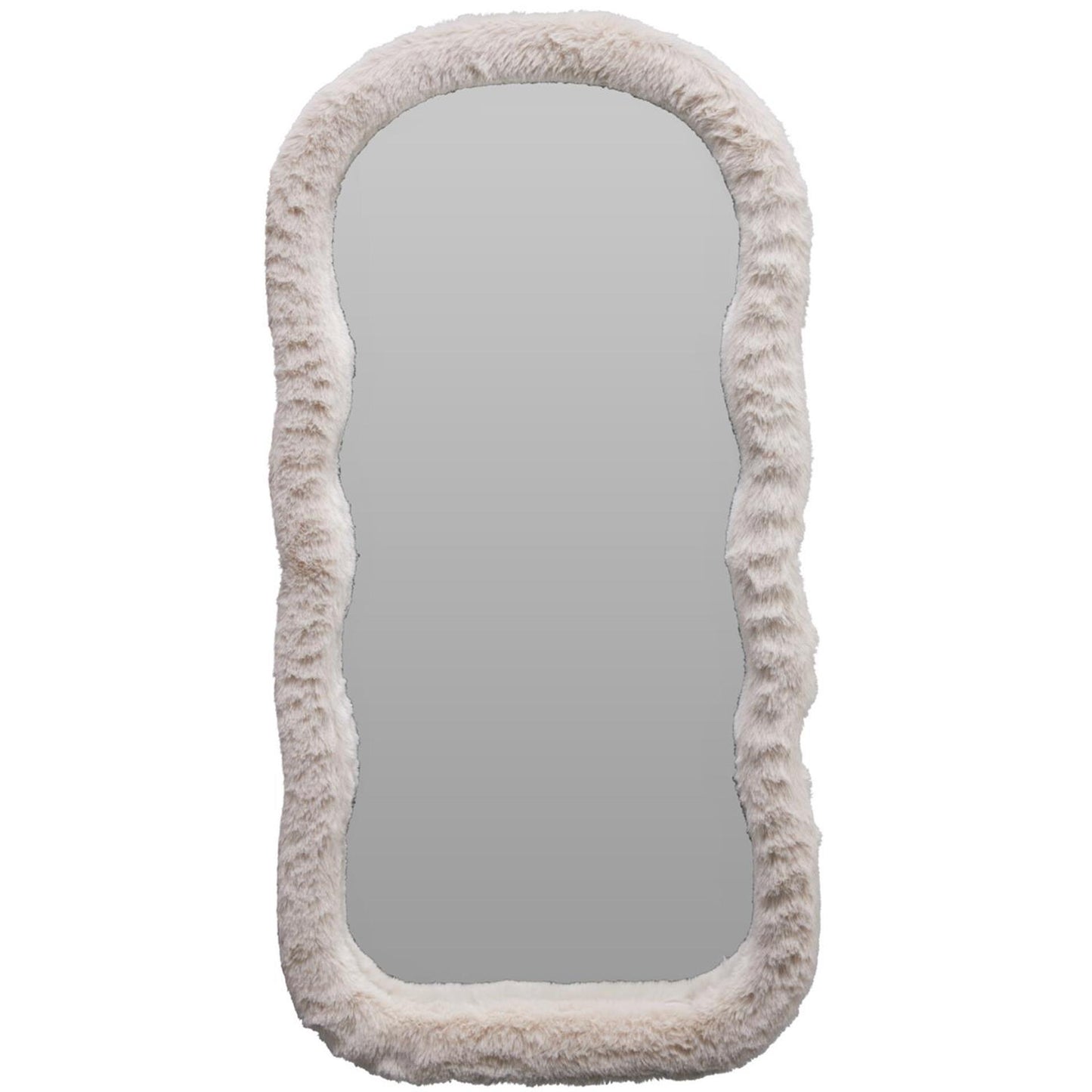 Home styling mirror large fur 30x60cm 2 assorted
