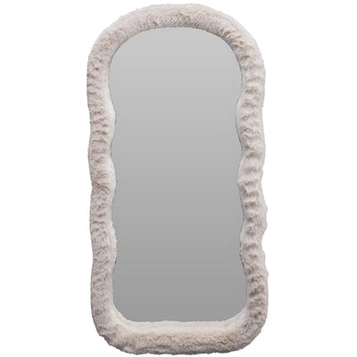 Home styling mirror large fur 30x60cm 2 assorted