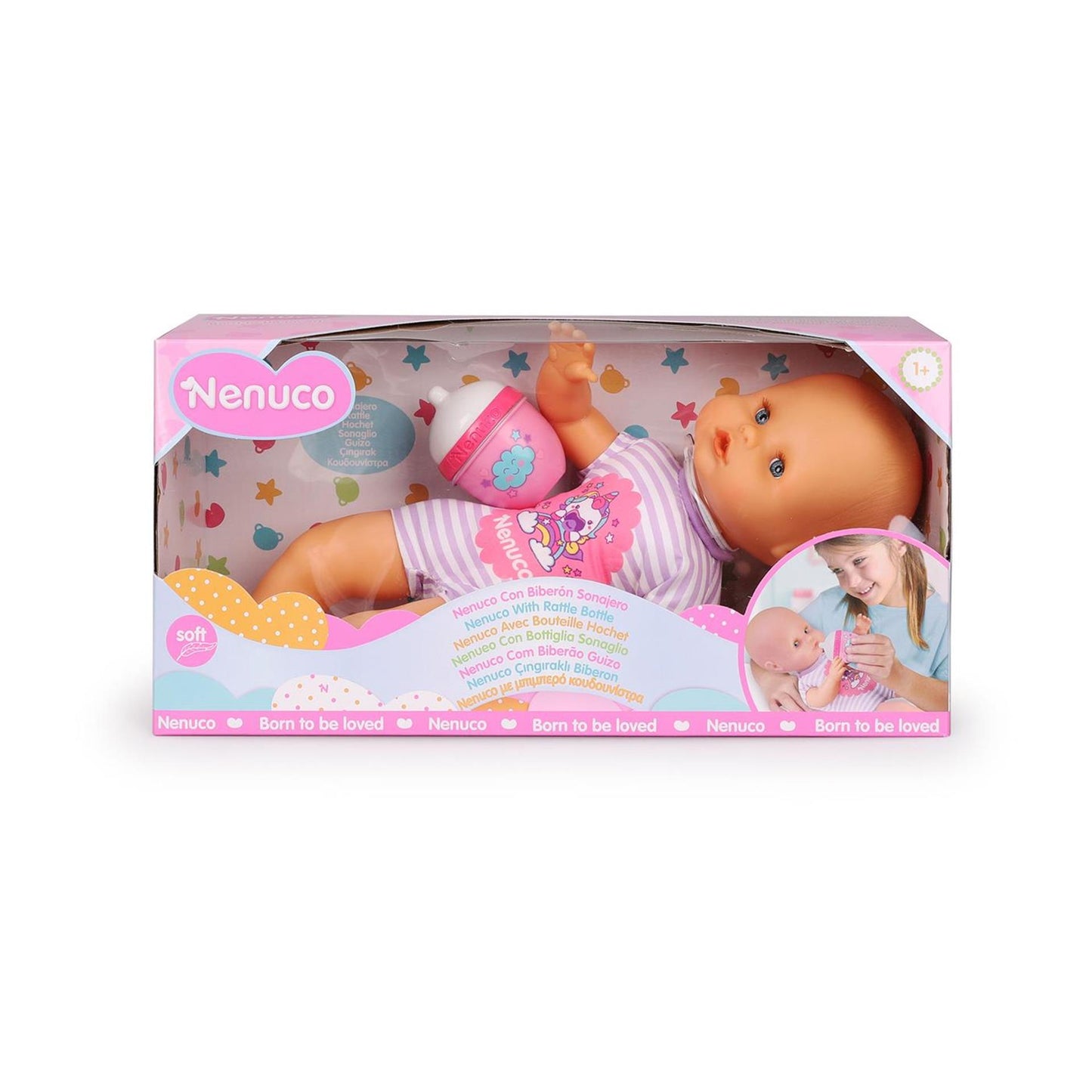 Nenuco Babypop mit einem weichen Körper lila ca. 32 cm Größe