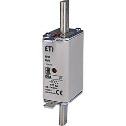 Eti Flachsicherung 80a – 500 V DIN NH0 GG | 3 Stück