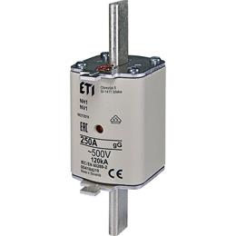 Eti Flachsicherung 250a – 500 V DIN NH1 GG | 3 Stück