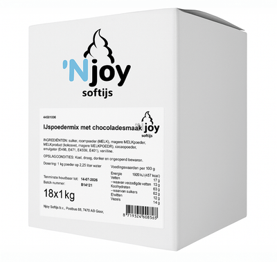 Njoy Eismischung Schokoladenmilchfett (12x 1kg)