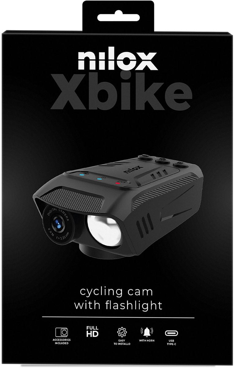 Nilox 3in1 Fahrradkamera – Beleuchtung – Hupe