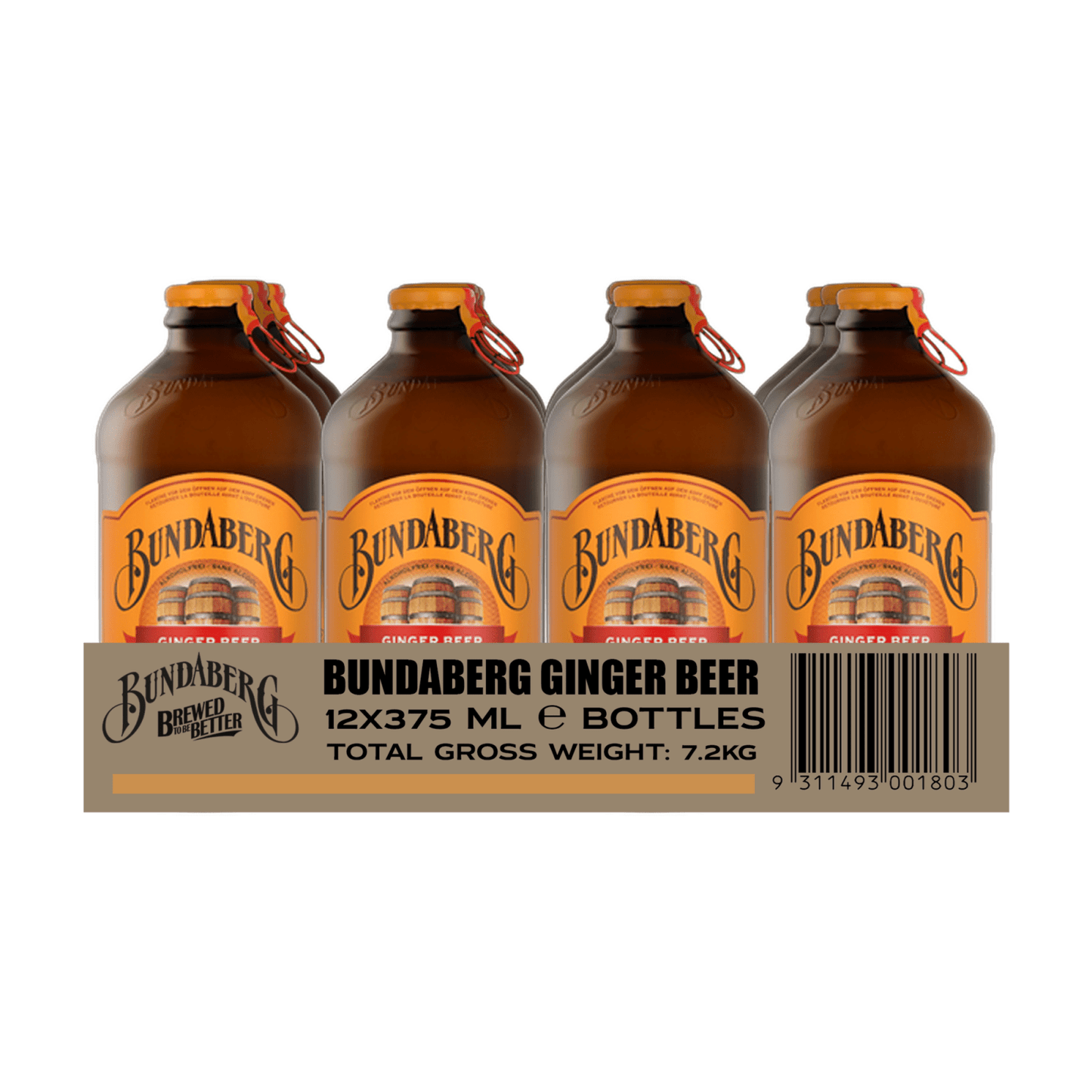 Bundaberg Ingwerbierflasche (12x 375ml)