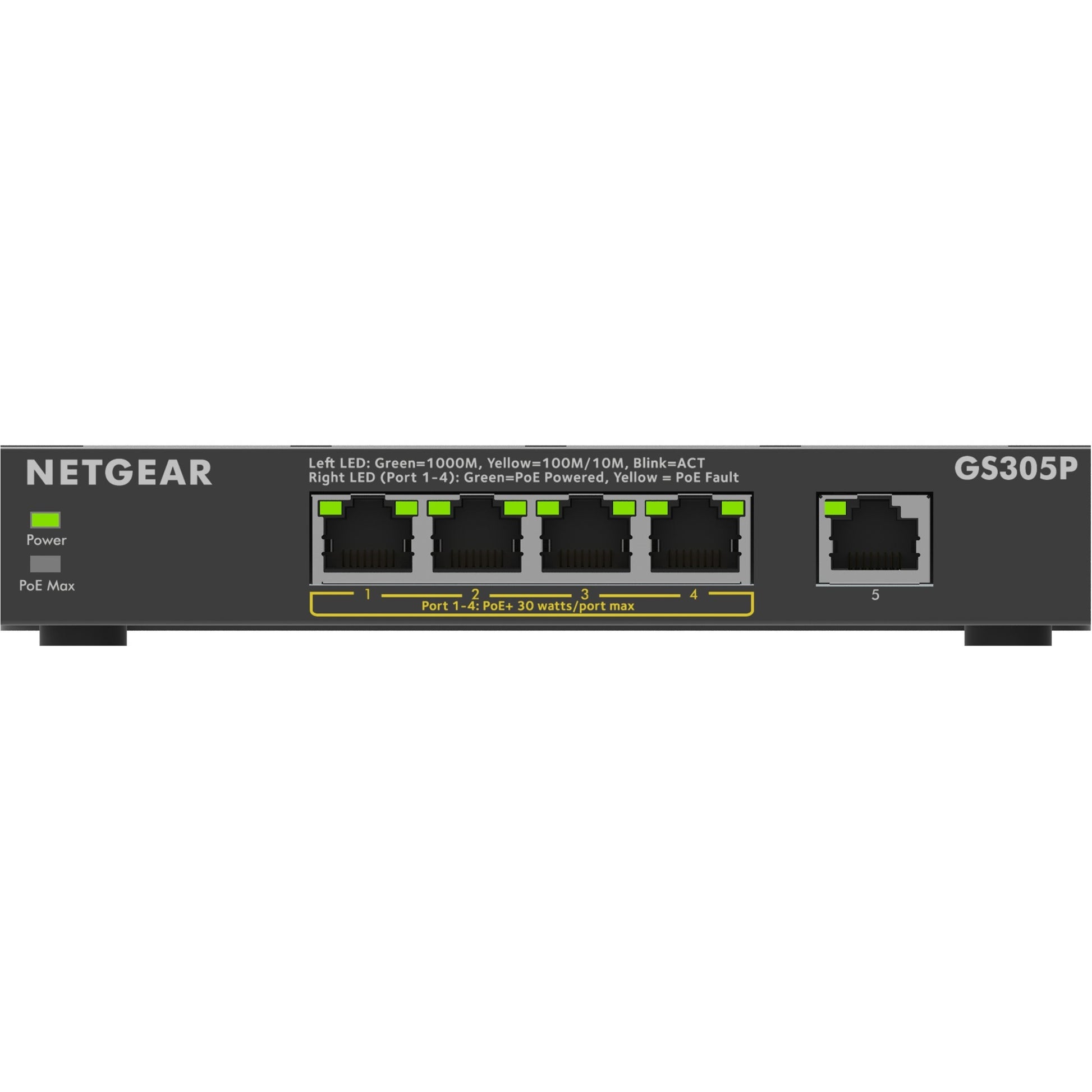 Netgear 5-Port POE+ Gigabit Ethernet Soho Unmanaged Switch