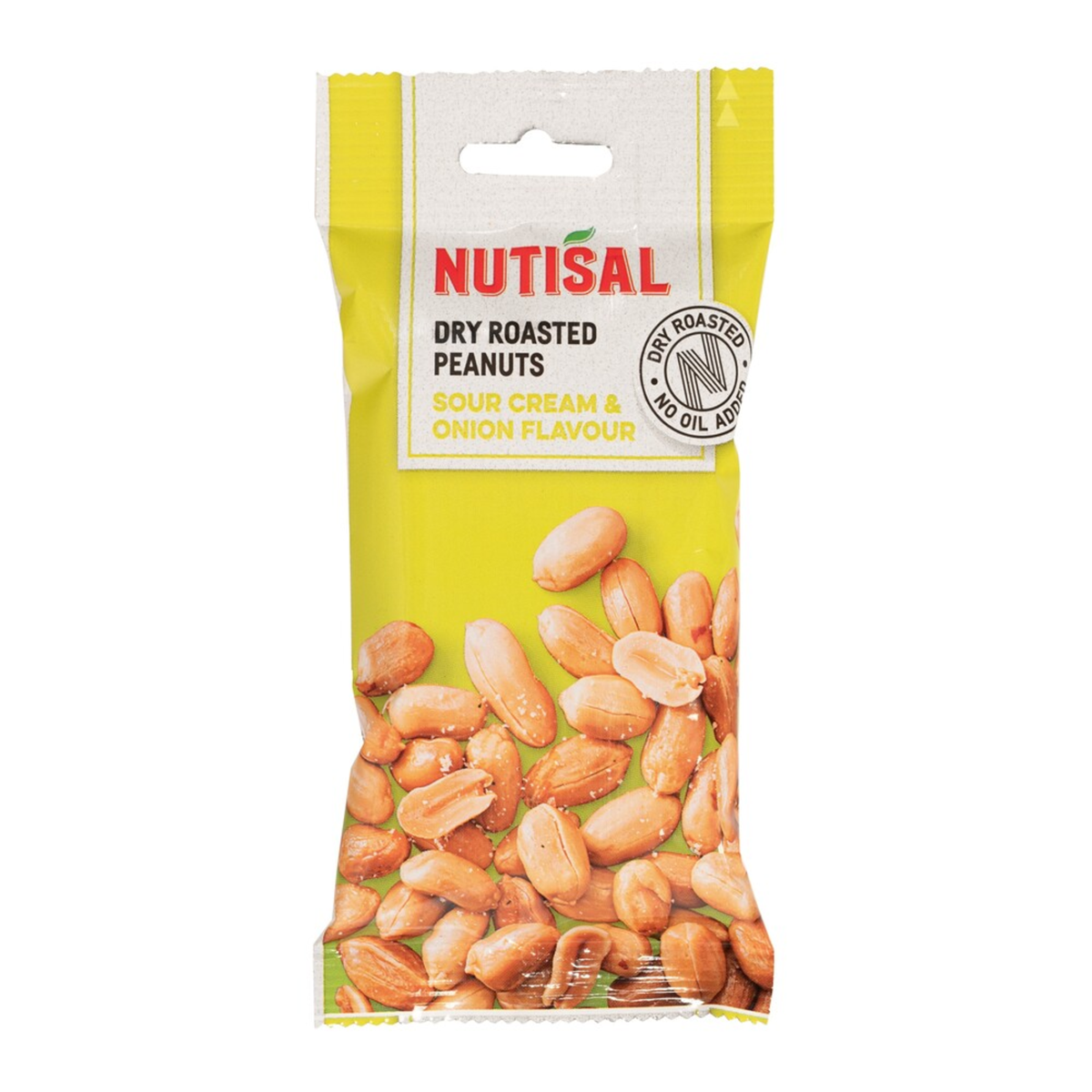 Nutisal Erdnüsse trocken geröstete Sauerrahmzwiebeln Beutel (14x 60gr)