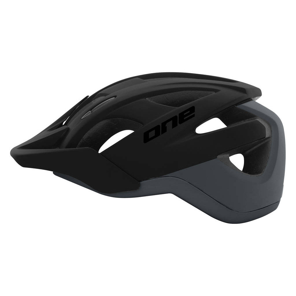 Ein Trail-Fahrradhelm dunkelgrau schwarzer Größe L (58-61 cm)