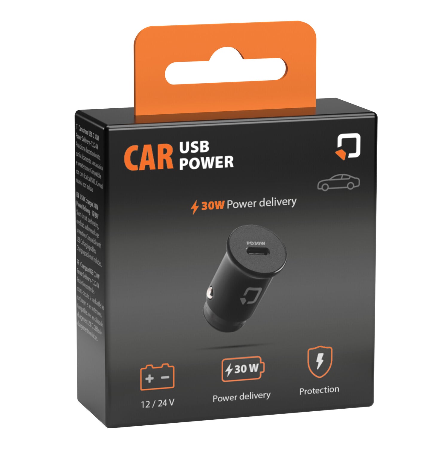 Optiline Car USB Power, 1 USB C Port Charger 30W - 12 24 V