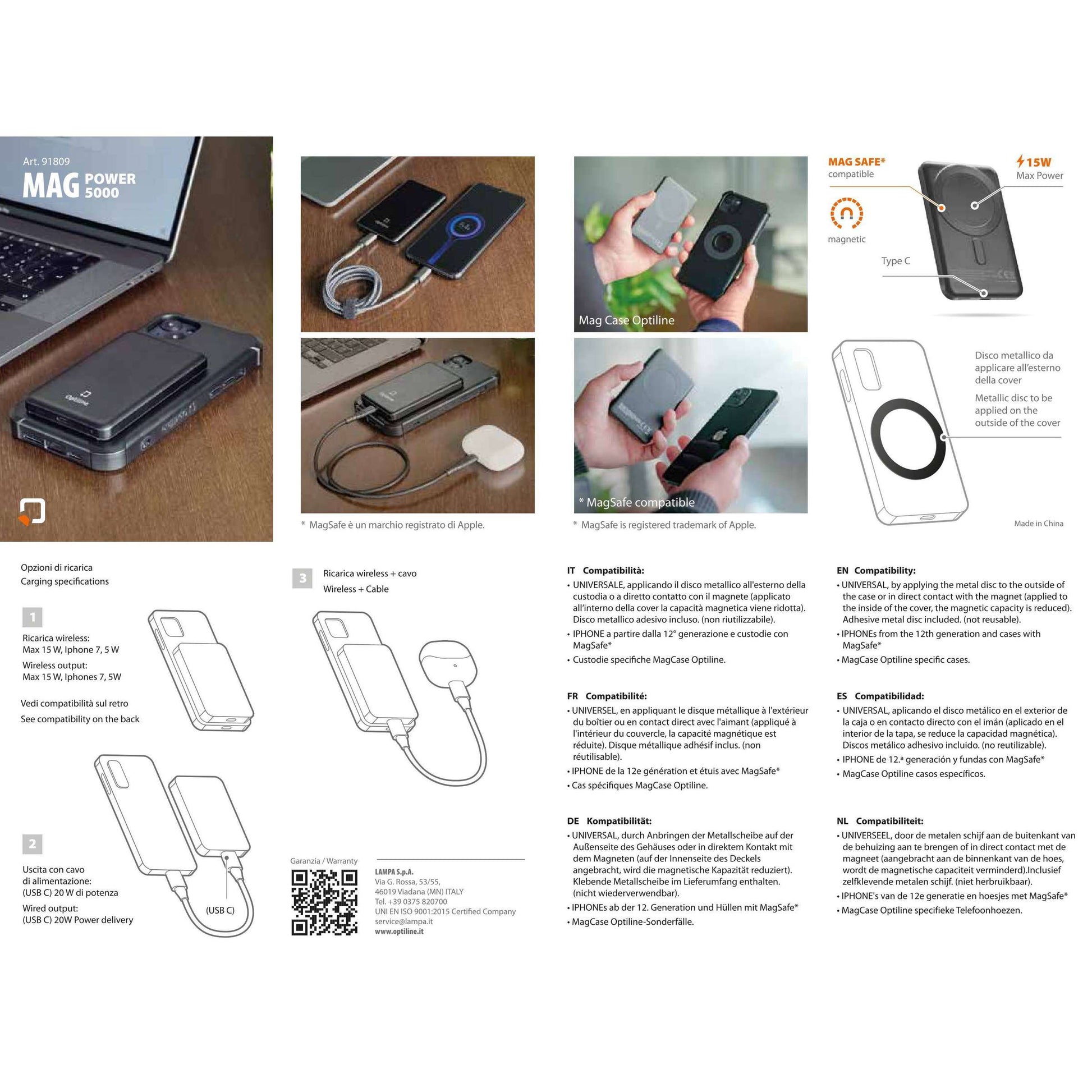 Optiline Magsafe Power Bank, tragbares Ladegerät