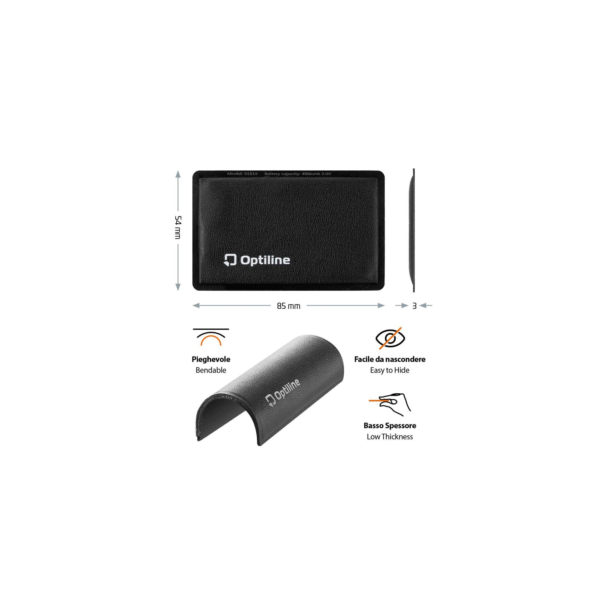 Optiline Tracker Flex, ultradünne faltbare Klebstoff-Locator