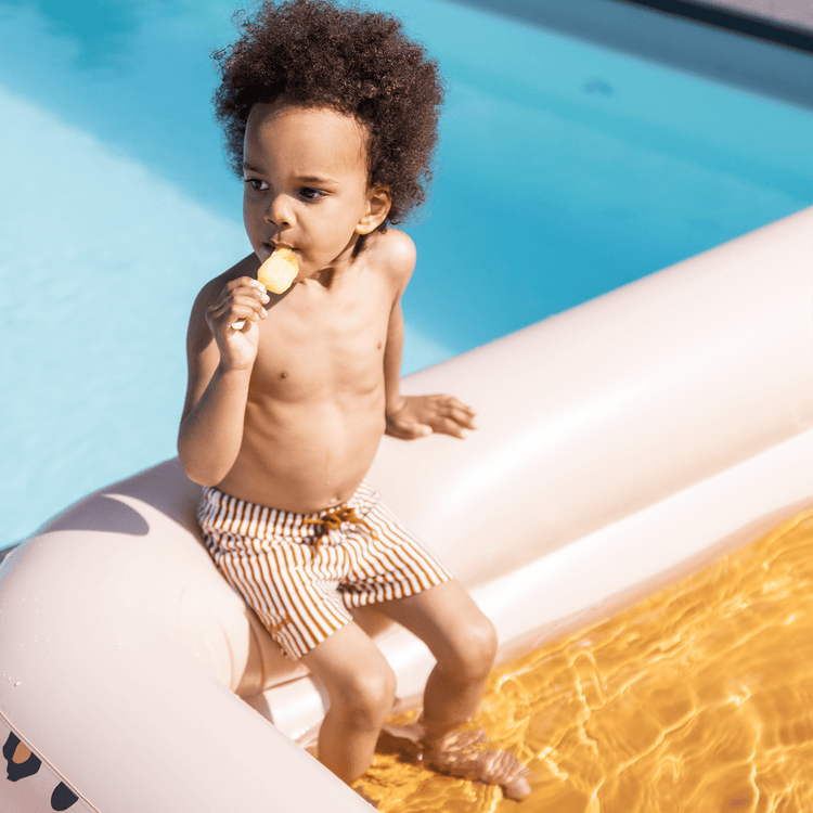 Safari Chic | Beige aufblasbare Schwimmbad 211 x 132 x 46 cm