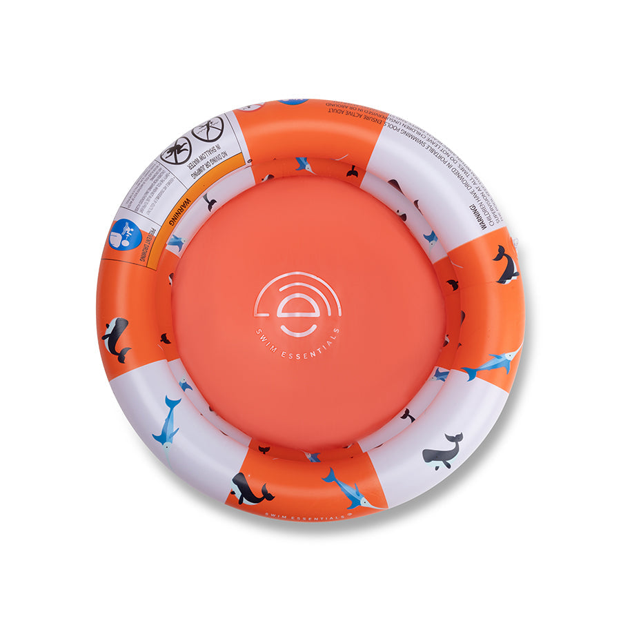 Ocean Stripes | Rot weißes Baby -Schwimmbad Ø 60 cm