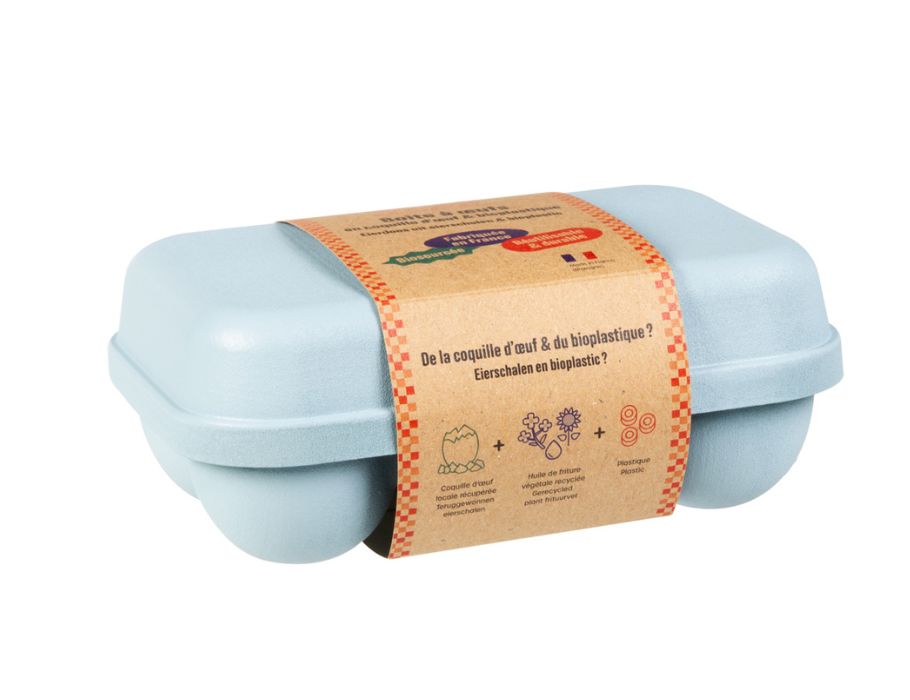 Ah! Tisch! Eierschachtel für 6 Eierblau