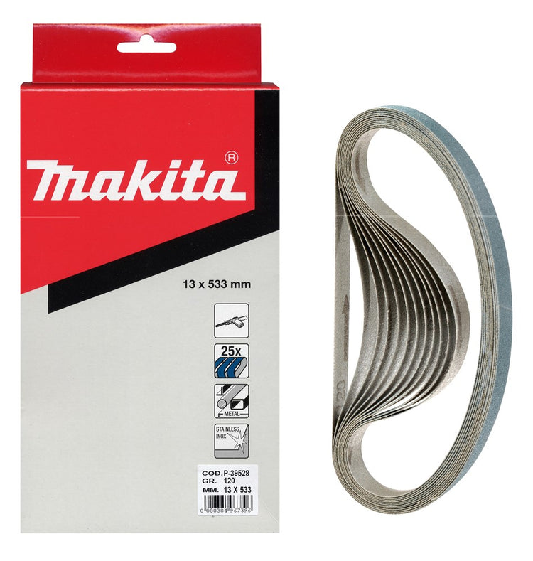 Makita Zubehör Schleifband blau Länge 533 mm Breite 13 mm Körnung 100