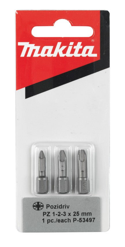 Makita Zubehör Schraubenbit PZ1 2 3x25mm - P-53497