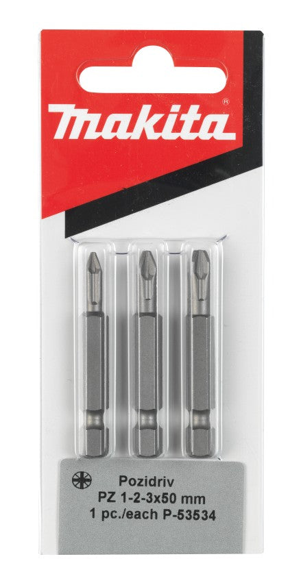 Makita Zubehör Schraubbit PZ1 2 3x50mm 1 4 - P-53534