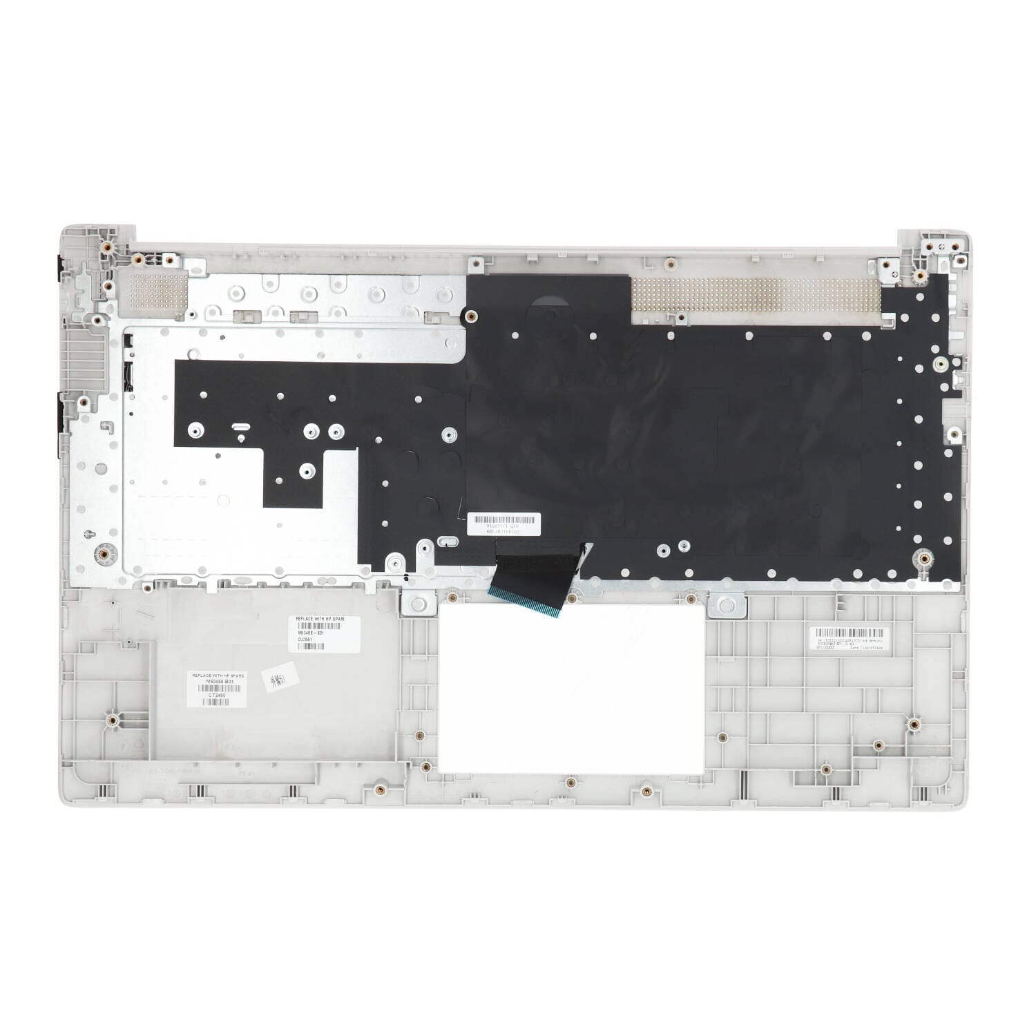 HP Laptop -Tastatur QWERTY Us + Top Cover - Silber
