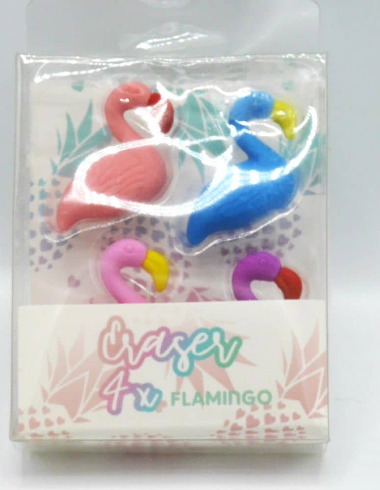 4 Flamingo Gummen 3 cm groß