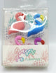 4 Flamingo Gummen 3 cm groß