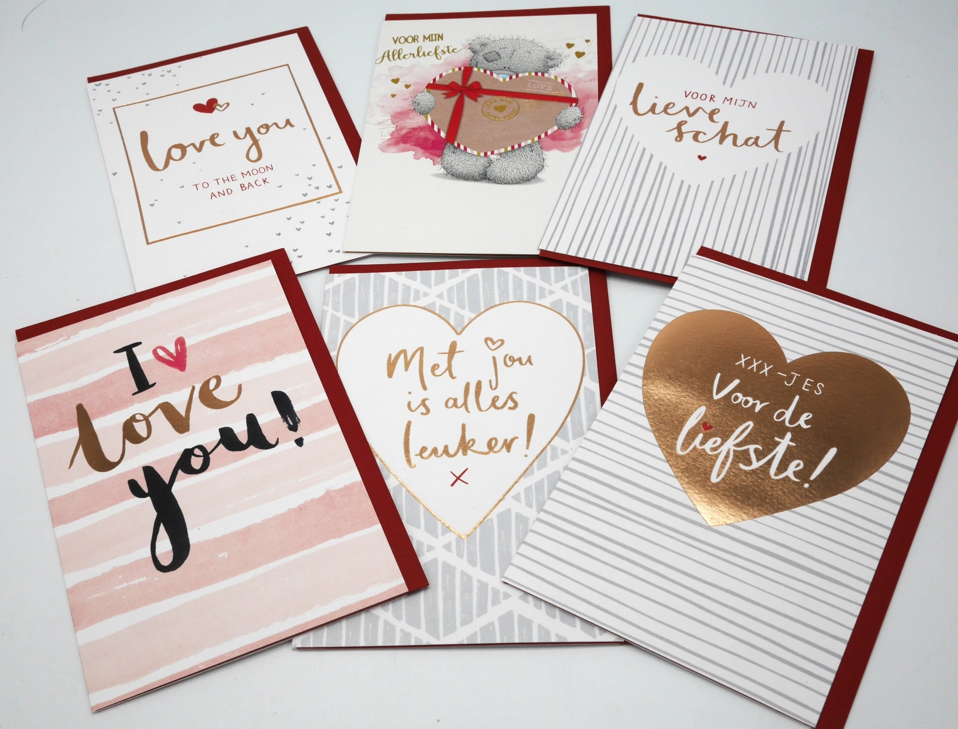 6 Valentinstagskarten Set von 6 verschiedenen Liebeskarten