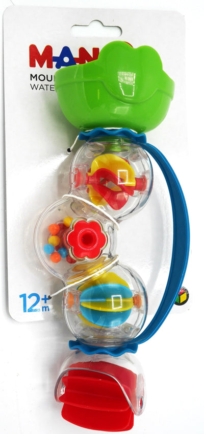 Badspielzeug werfen Wasser hinein und alles beginnt sich zu bewegen.