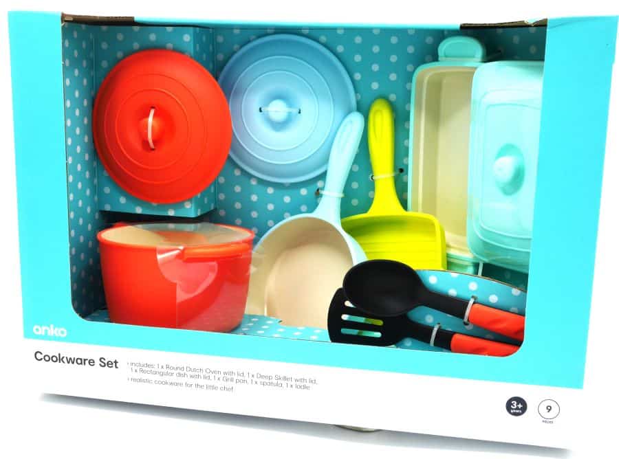 Playgo -Kochset mit verschiedenen Attributen 9 -Stück.