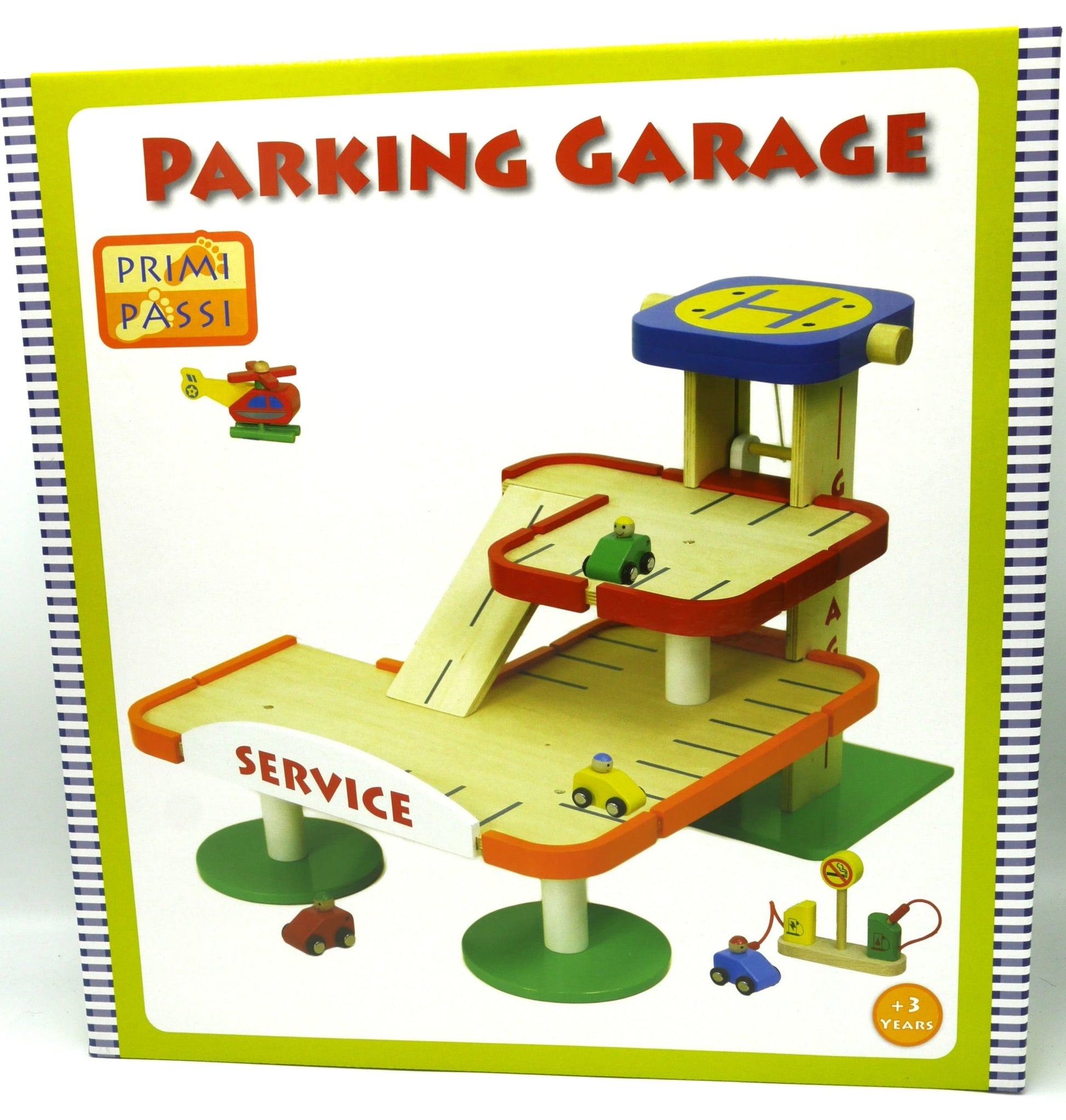 Jonotoys Primi Passi Parkhaus aus Holz