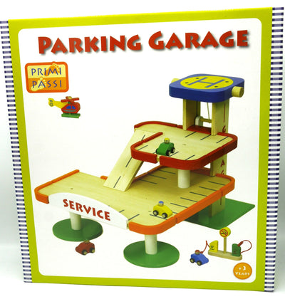 Jonotoys Primi Passi Parkhaus aus Holz